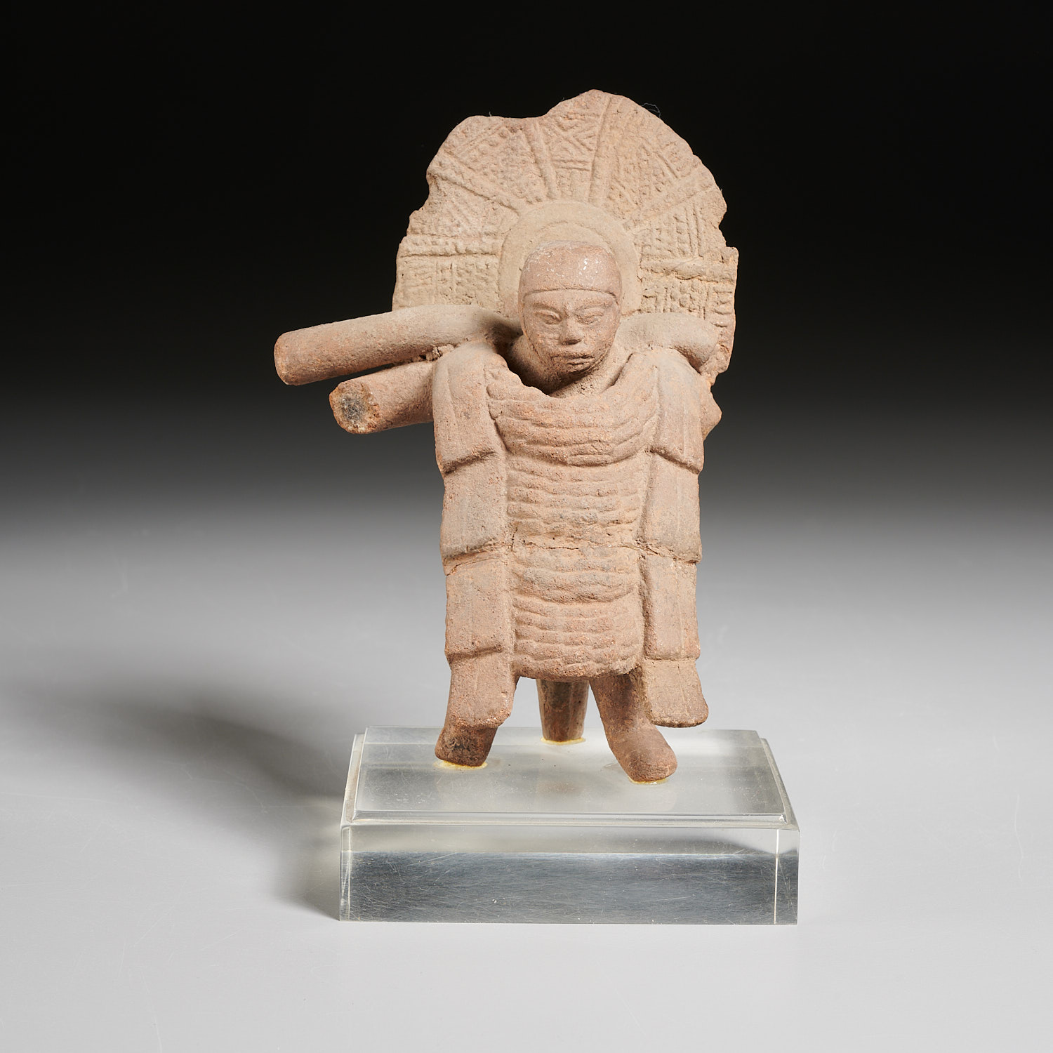 Appraisal: PRE-COLUMBIAN STANDING WARRIOR EX-MATHIAS KOMOR c - CE Maya Territories