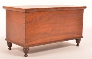 Appraisal: Pennsylvania Walnut Miniature Blanket Chest Pennsylvania th Century Walnut Miniature