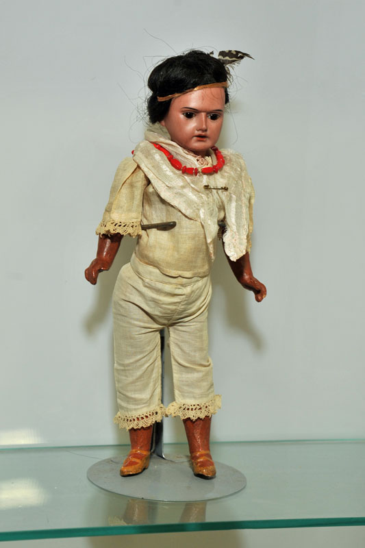 Appraisal: BISQUE HEAD INDIAN DOLL Armand Marseilles Having a bisque head