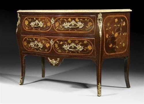 Appraisal: COMMODE A FLEURS late Louis XV partly from older elements