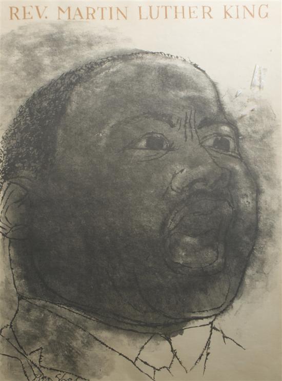 Appraisal: After Ben Shahn American - Rev Martin Luther King