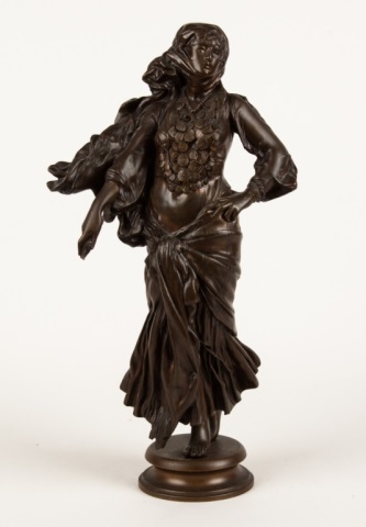 Appraisal: b Contemporary bronze of Arabian dancer modeled as young woman