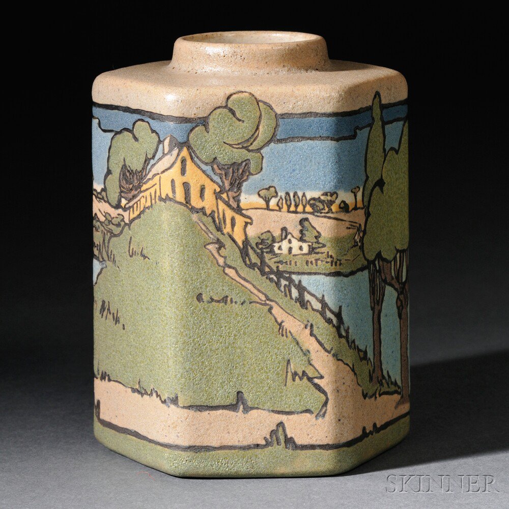 Appraisal: Saturday Evening Girls Jar Art pottery Boston Massachusetts Albina Mangini