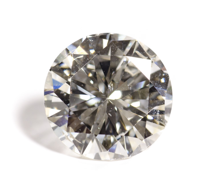 Appraisal: AN UNSET GIA CERTIFIED ROUND BRILLIANT-CUT DIAMOND cts color grade