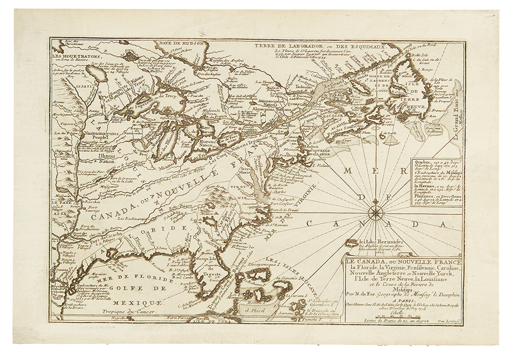 Appraisal: FER NICHOLAS DE Le Canada ou Nouvelle France la Floride