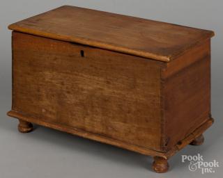 Appraisal: Pennsylvania miniature poplar blanket chest th c '' h ''