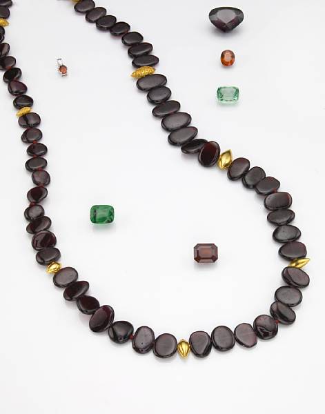 Appraisal: Spessartite Garnet Pendant Set with a single oval-cut spessartite garnet