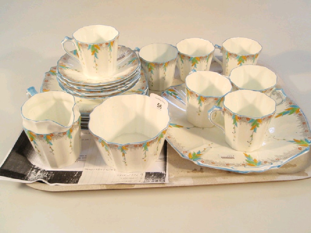 Appraisal: Collingwood bone china tea service painted with trailing foliate decoration