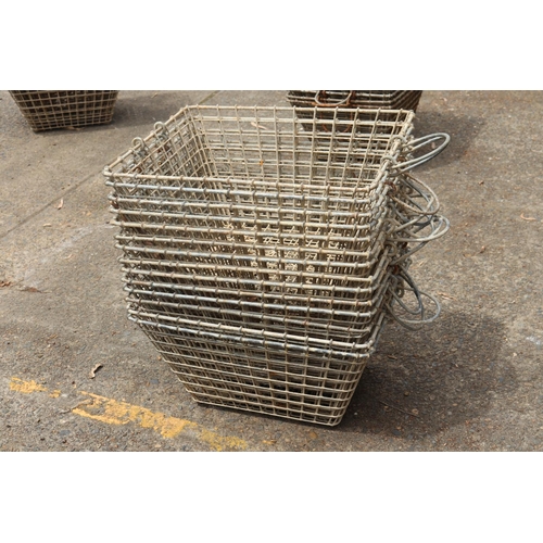 Appraisal: Lot of fourteen French oyster baskets