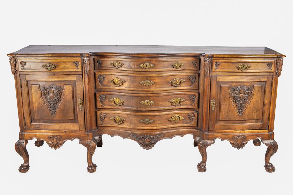 Appraisal: LOUIS XV STYLE BUFFET th century Condition with socket holes