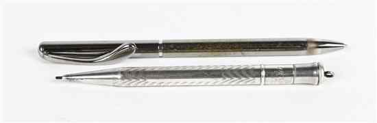 Appraisal: Two American Sterling Silver Writing Instruments comprising a Tiffany and