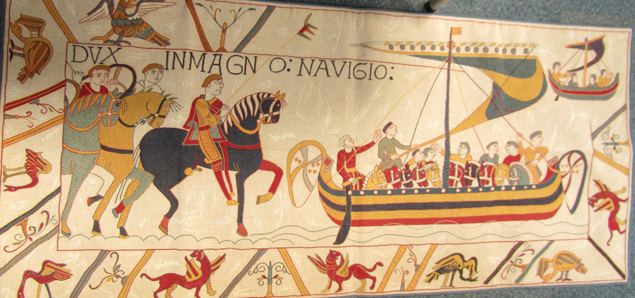 Appraisal: A tapestry wall hanging section of The Bayeux Tapestry William