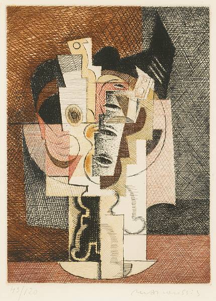 Appraisal: Louis Marcoussis French - La Table M Etching and engraving