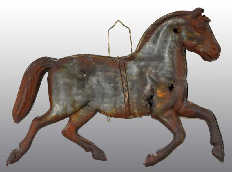 Appraisal: Small Horse Weathervane Description Three bullet holes and some separation