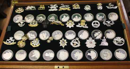 Appraisal: A modern cased set of Birmingham Mint badges and silver