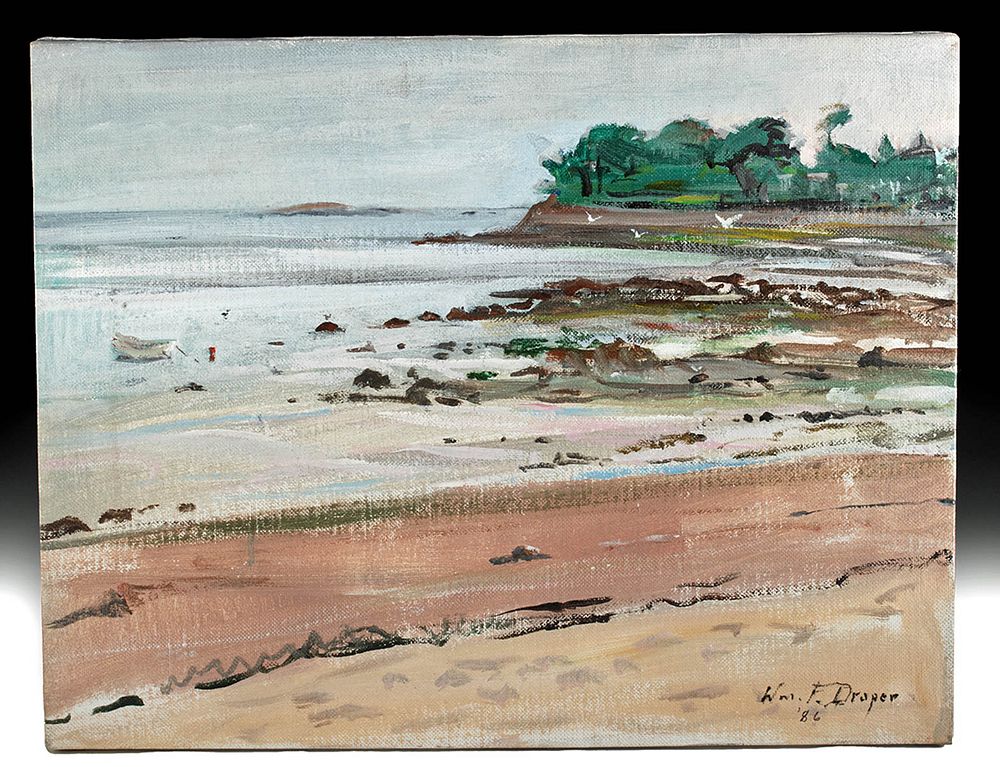 Appraisal: Signed William Draper Painting - Beach Scene William Franklin Draper