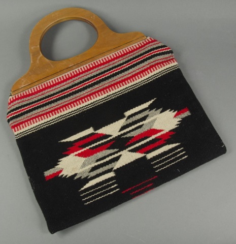 Appraisal: Chimayo Weaving PurseHandwoven wool from Chimayo New Mexico Possibly by