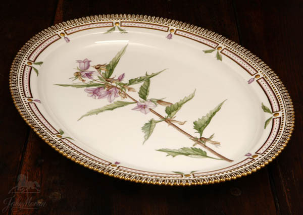 Appraisal: A Royal Copenhagen Flora Danica serving platter A Royal Copenhagen