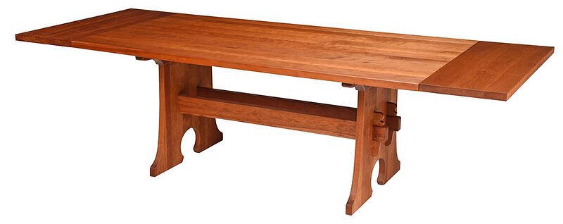 Appraisal: Stickley Arts and Crafts Style Cherry Dining Table branded mark