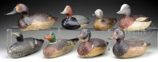 Appraisal: GOOD GROUP OF EIGHT ASSORTED AMERICAN DECOYS INCLUDING A RARE