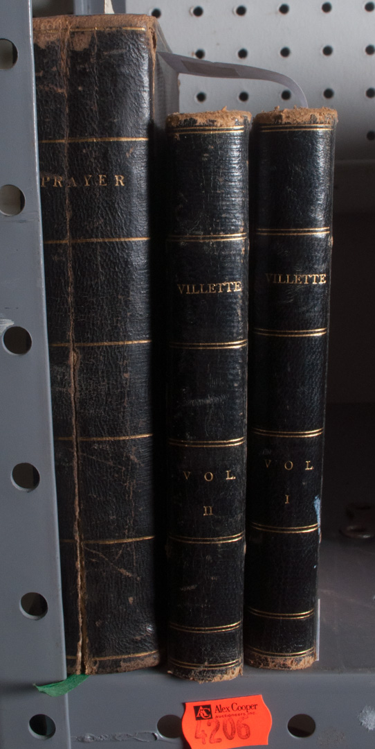 Appraisal: Two volumes of Villette by Currer Bell also including an