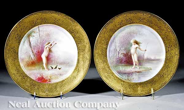 Appraisal: A Pair of Lenox Porcelain Cabinet Plates retailed by Bailey