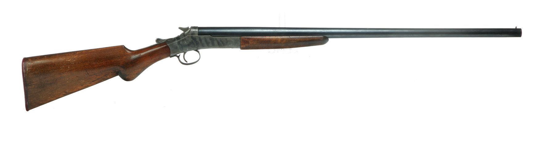 Appraisal: SMITHSONIAN SHOTGUN American th century walnut stock gauge Barrel length