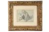 Appraisal: OLD MASTER DRAWING - A Young Man Throwing Dice with