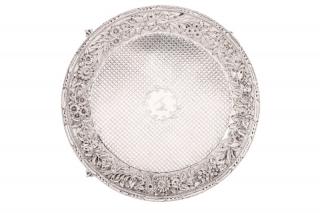 Appraisal: La Paglia for ISC Round Sterling Silver Salver Alphonse La