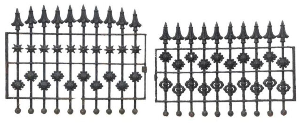 Appraisal: lot of Architectural iron gate panels varied with cast iron