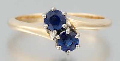 Appraisal: A Ladies' Sapphire Ring k white gold ring set with