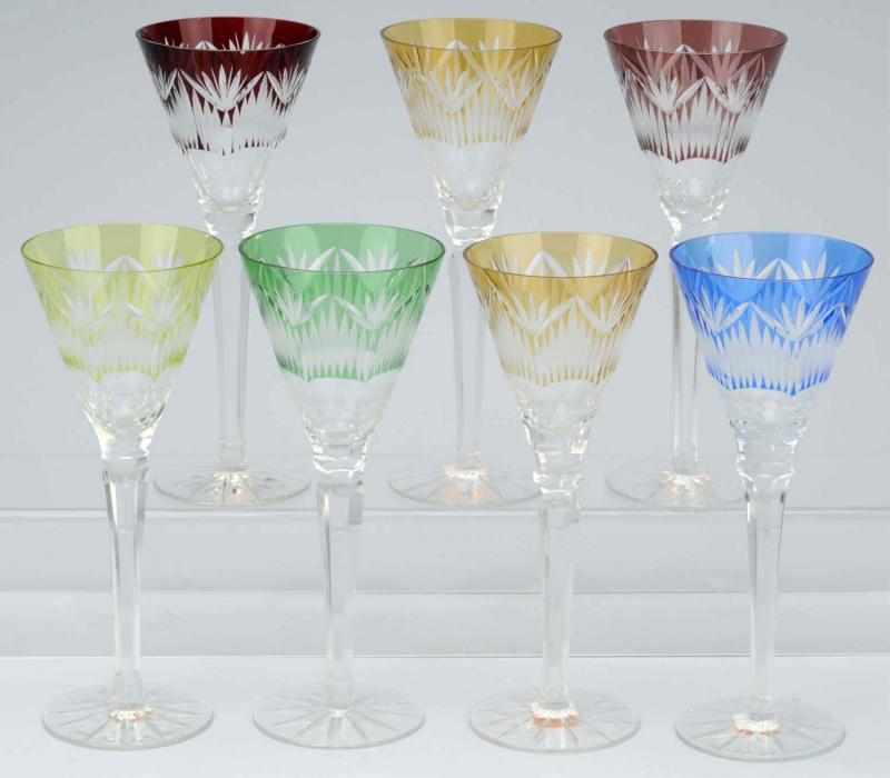 Appraisal: Set of Moser Goblets Description Various colors Condition Mint Size