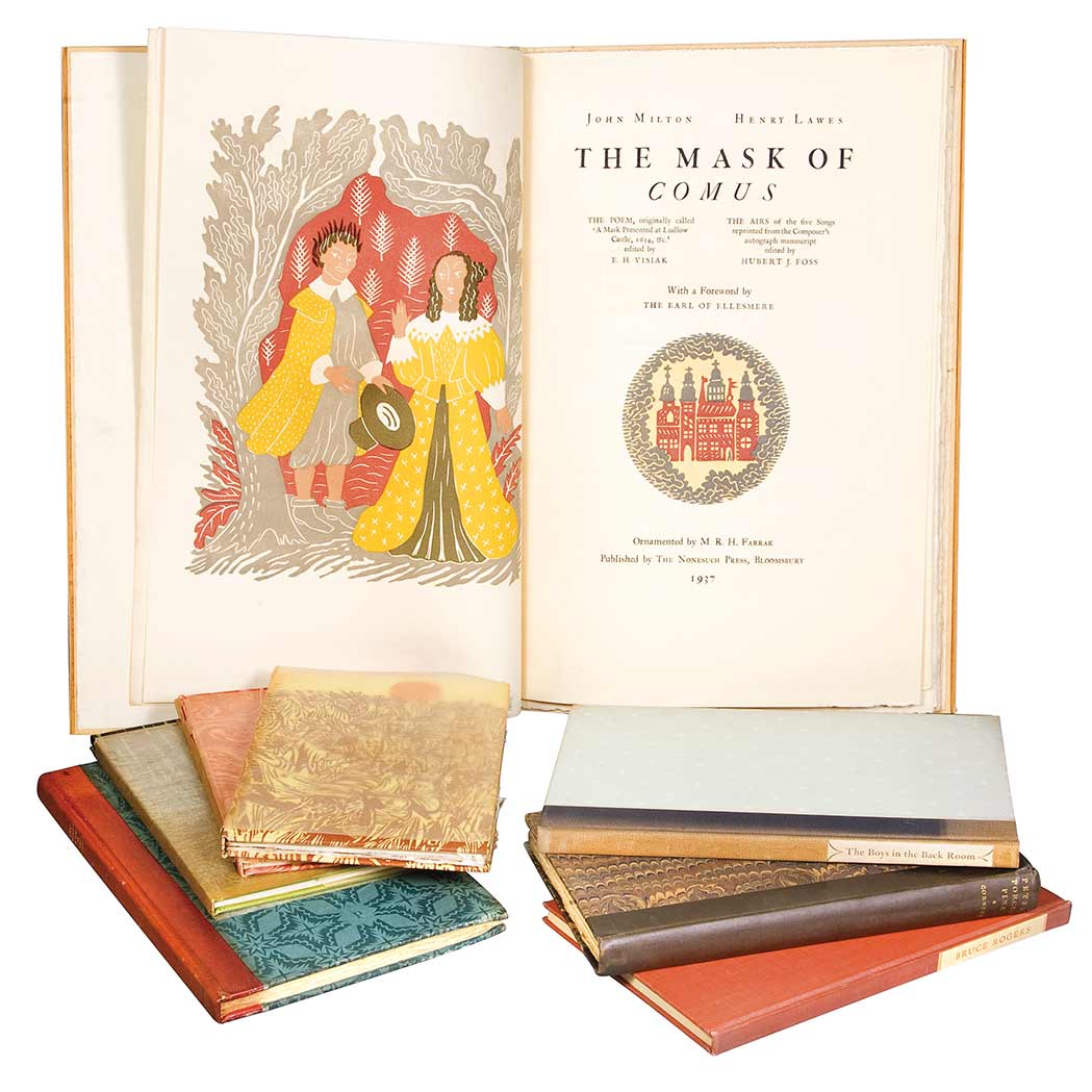 Appraisal: NONESUCH PRESS MILTON JOHN The Mask of Comus Bloomsbury The