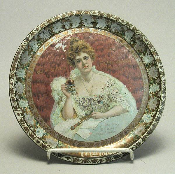 Appraisal: Hilda Coca-Cola Tray A scarce oval Coca-Cola tray depicting Hilda