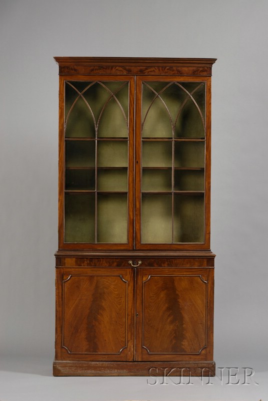 Appraisal: George III Mahogany Library Bookcase c with molded cornice above