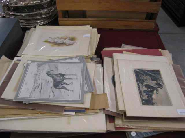 Appraisal: Large Lot of Animal Lithographs Prints mostly dog and horse