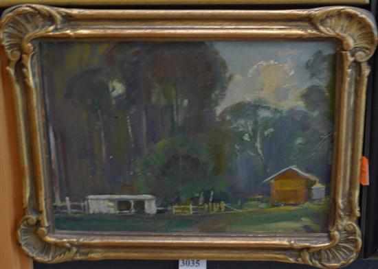 Appraisal: FRANK CROZIER HOME BY THE WOODS OIL ON BOARD