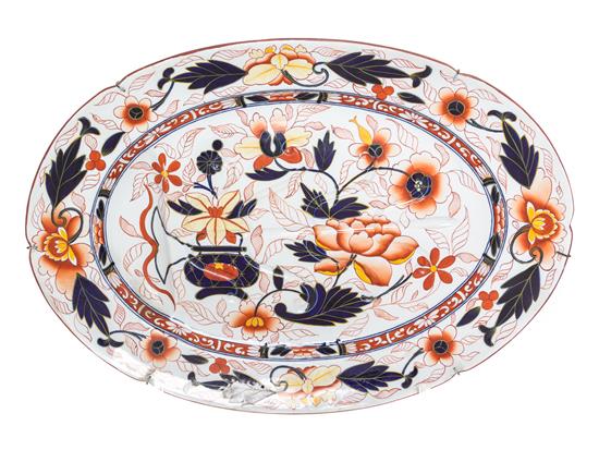 Appraisal: Sale Lot Two English Imari Platters th century one example