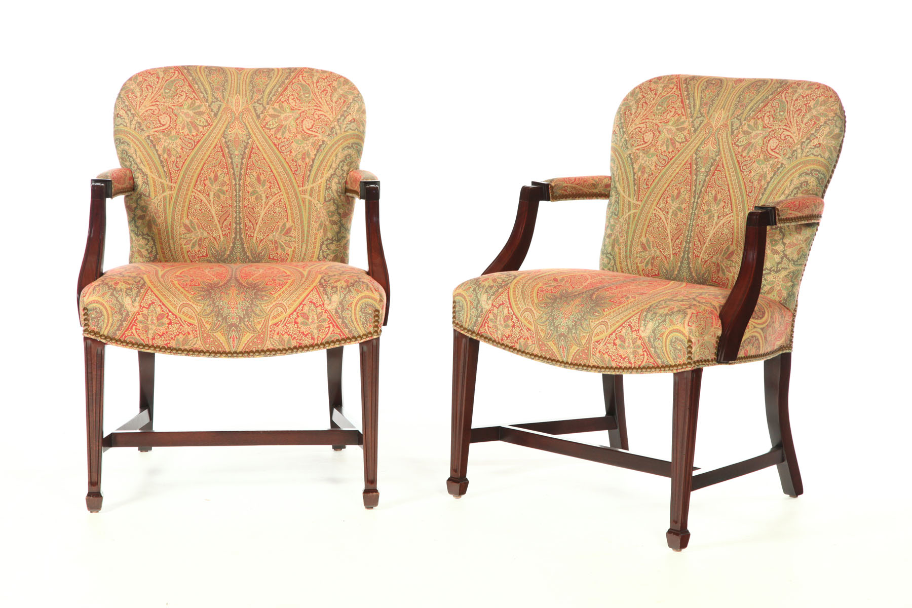 Appraisal: SET OF TWELVE CHIPPENDALE-STYLE ARMCHAIRS Hancock and Moore Hickory North