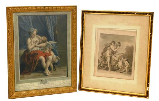 Appraisal: Two early Italian engravings After Giovanni Battista Cipriani Italian -