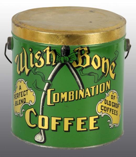 Appraisal: -Pound Wish Bone Coffee Pail Description Manufactured by Bun Capital