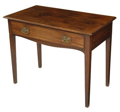 Appraisal: A mahogany side table the moulded edge top above a