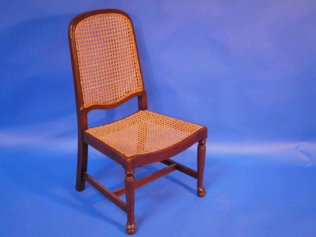 Appraisal: An early thC mahogany side chair with caned back and