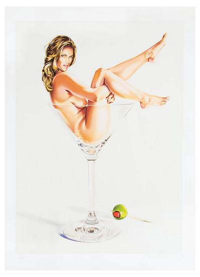 Appraisal: Mel Ramos b martini miss silkscreen printed in colors signed