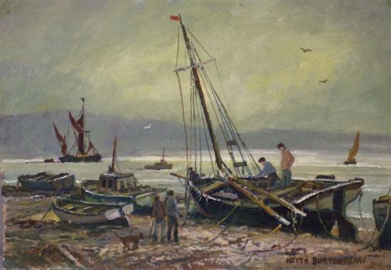 Appraisal: Keith Burtonshaw three oils on board probably East Anglian boating