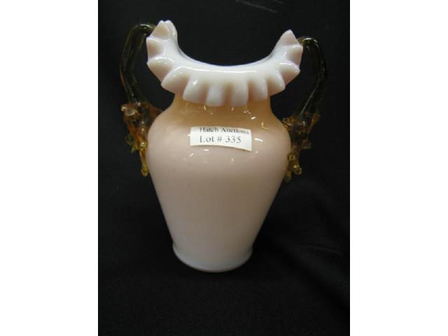 Appraisal: Victorian Stevens Williams Art Glass Vase glossy peachblow style with