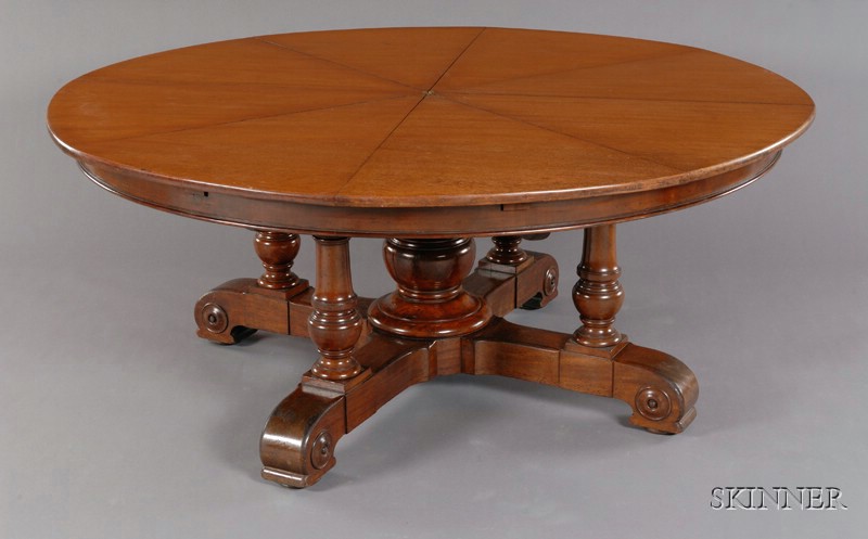 Appraisal: Fine Early Victorian Mahogany Metamorphic Jupe Dining Table c -