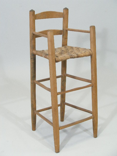 Appraisal: Shaker Highchair attributed to Watervleit New York community first half