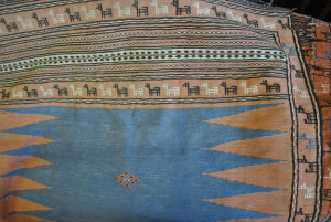 Appraisal: A Persian Kelim blue ground x cm