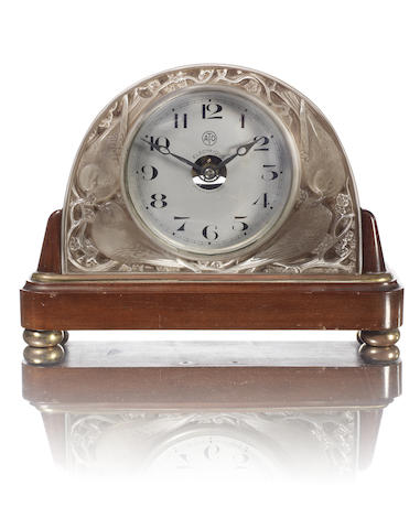 Appraisal: Ren Lalique French - 'Moineaux' a Clock design frosted and